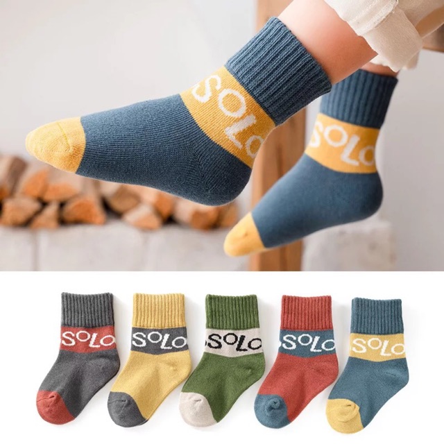 Tất ống cotton hoạt hình cho bé