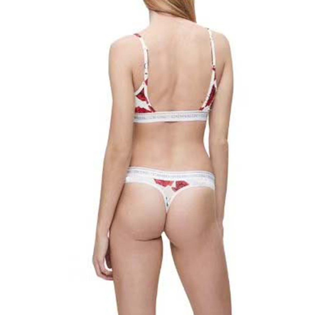 Bộ đồ lót bằng cotton thoáng mát in hình hoa hồng quyến rũ cho nữ | BigBuy360 - bigbuy360.vn