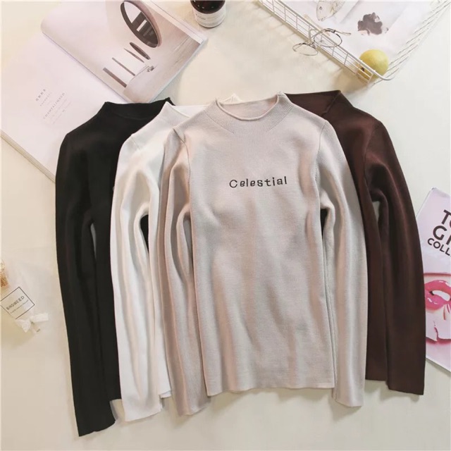 áo len cổ 3 phân
