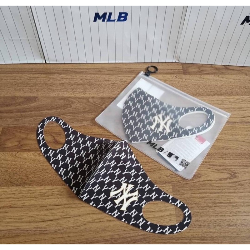 Chính Hãng MLB - Khẩu trang vải Mega Logo 32ETM2111 50L