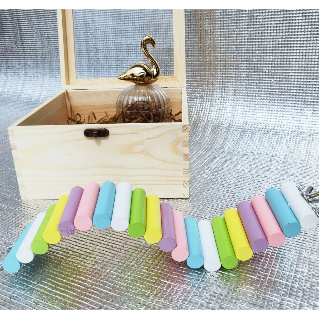 Cầu thang gỗ uốn cho Hamster , Sóc , đuôi mập