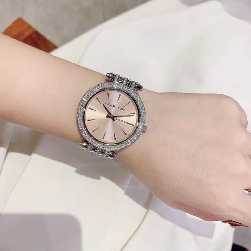 Đồng hồ Chính hãng kim nữ dây thép Michael Kors MK3218 Fullbox hãng