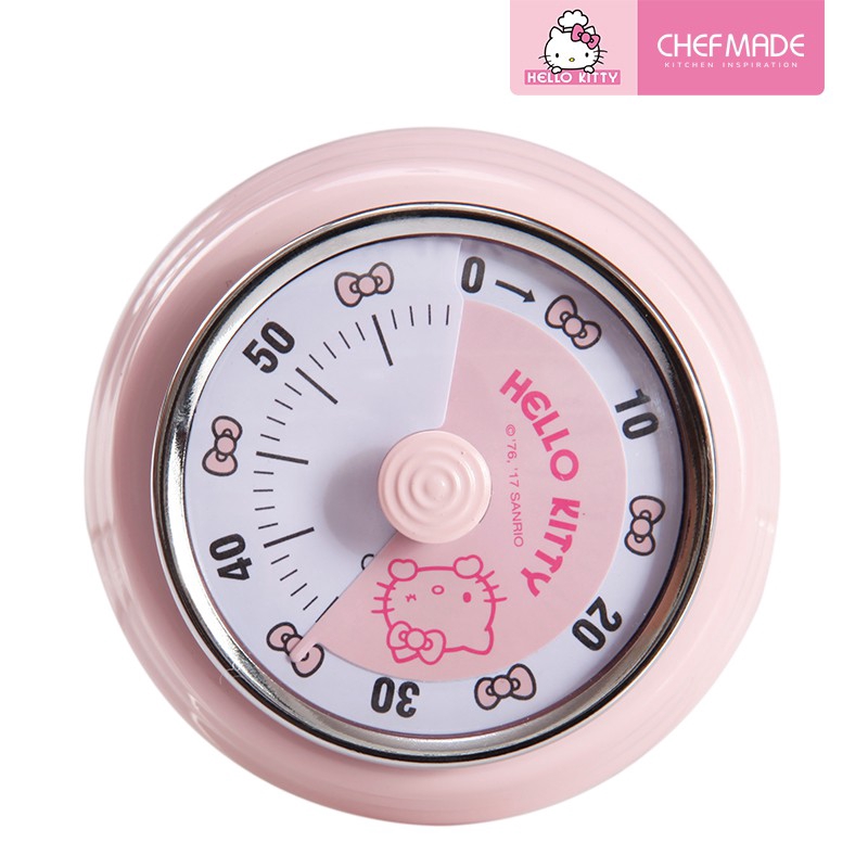 Đồng hồ hẹn giờ nấu ăn CHEF MADE máy cơ hình Hello Kitty dễ thương tiện dụng KT7001