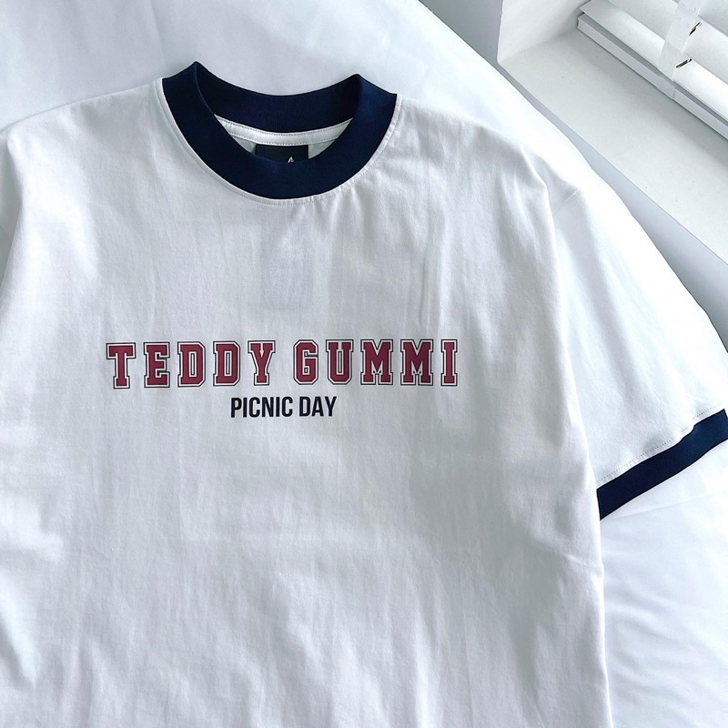 Áo thun tay lỡ unisex,thiết kế bo cổ nổi bật in hình Gummy