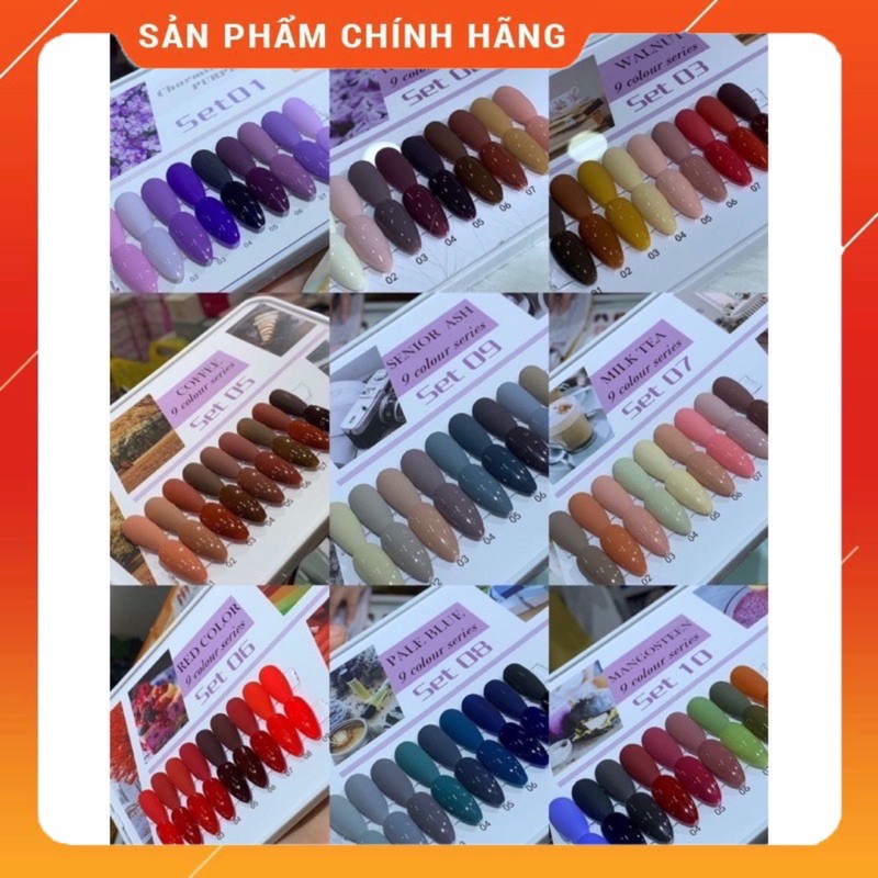 SET SƠN GEL HABO 9 CHAI - TẶNG BẢNG MÀU