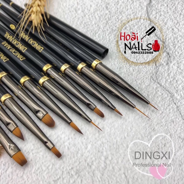 Set cọ Nhật Dingxi 15c kèm ví - Phụ kiện Nail