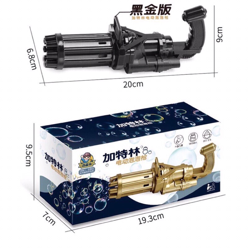 Đồ chơi súng bắn bong bóng xà phòng - máy thổi bong bóng 6 lòng