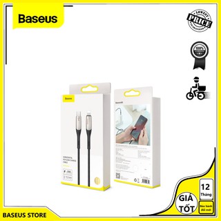 Chính hãng_cáp sạc nhanh 18w baseus baseus horizontal data cho iphone có đèn báo