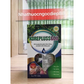 Koreplussgou hỗ trợ giảm  sưng đau khớp do gout, giảm lượng Acid Uric (Lọ 50 viên )
