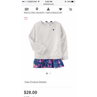 SALE Áo váy Oshkosh bé gái 110k còn 80k