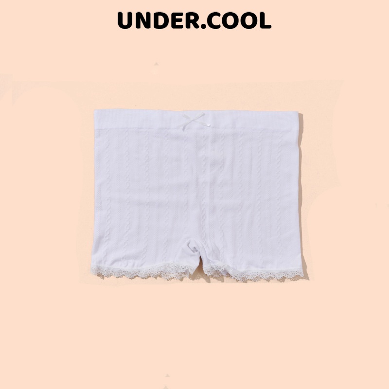 Quần Bảo Hộ Mặc Váy UNDERCOOL Gân Tăm Co Giãn Ren Đùi