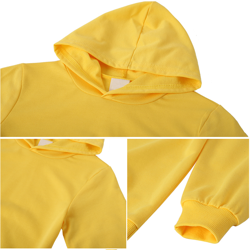 Thời Trang Bộ 2 Món Áo Hoodie Tay Dài In Hình Bts Dễ Thương Cho Bé Trai + Gái