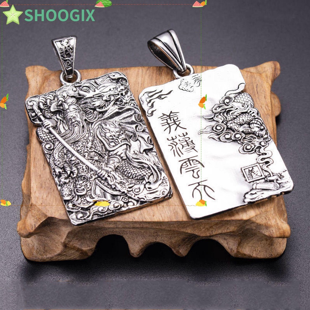 Vòng cổ Mặt Hình Quan Công Bằng Kim Loại Dành Cho Nam