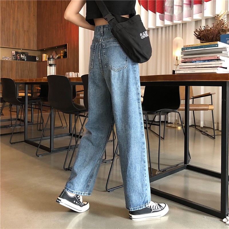 [Size S,L] Quần jeans nữ ống rộng Ulzzang Quảng Châu QDJ23