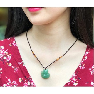 🍃 Mặt Dây Hồ Ly Thạch Anh Xanh (Aventurine) Vip 🍃