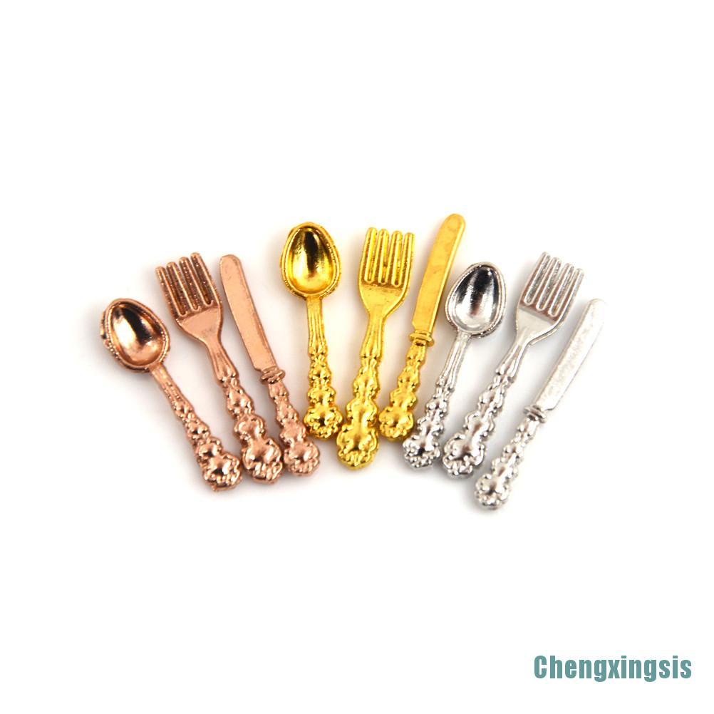 Bộ 12 Mô Hình Dao Trang Trí Nhà Bếp Tỉ Lệ 1: 12