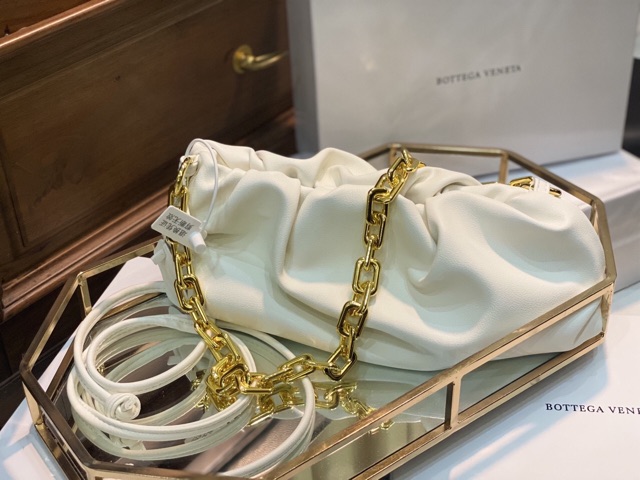 Túi đeo vai kẹp nách màu trơn da mịn quai xích hàng cao cấp fullbox có hộp