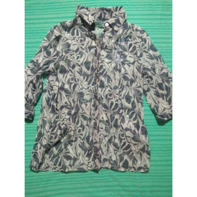 A01. Sơ mi voan mỏng không lót dáng dài có túi 2 bên. Size M