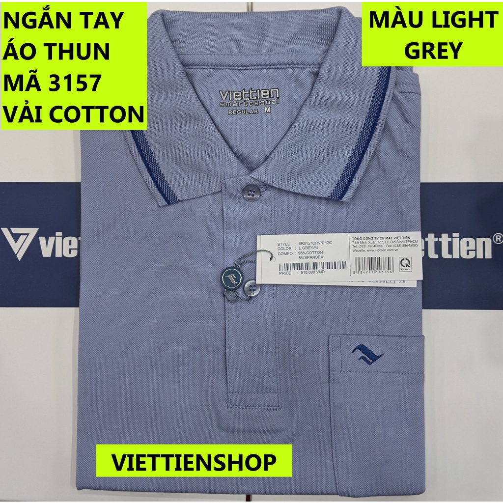 ÁO THUN VIỆT TIẾN NGẮN TAY CÓ CỔ