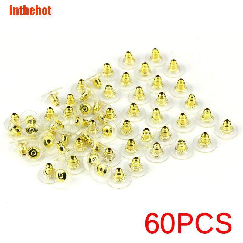 Set 60 Khuyên Tai Mạ Vàng / Bạc Hình Khối