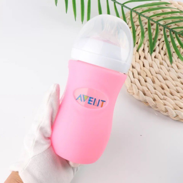 Vỏ Cao Su Bảo Vệ Bình Thủy Tinh Philips Avent 8oz/4oz Chống Rơi Vỡ