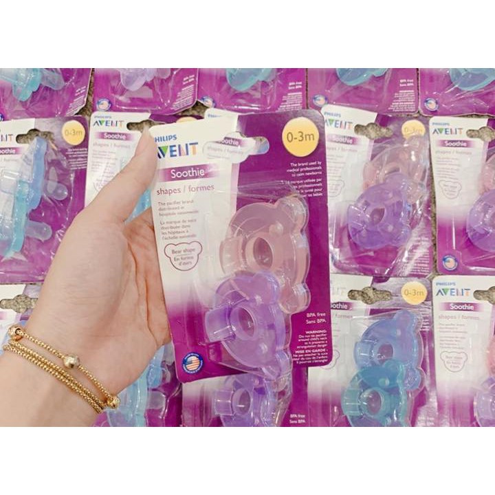 Ti giả Avent tròn chống vẩu (set 2) - 0-3m [Sukem Store]