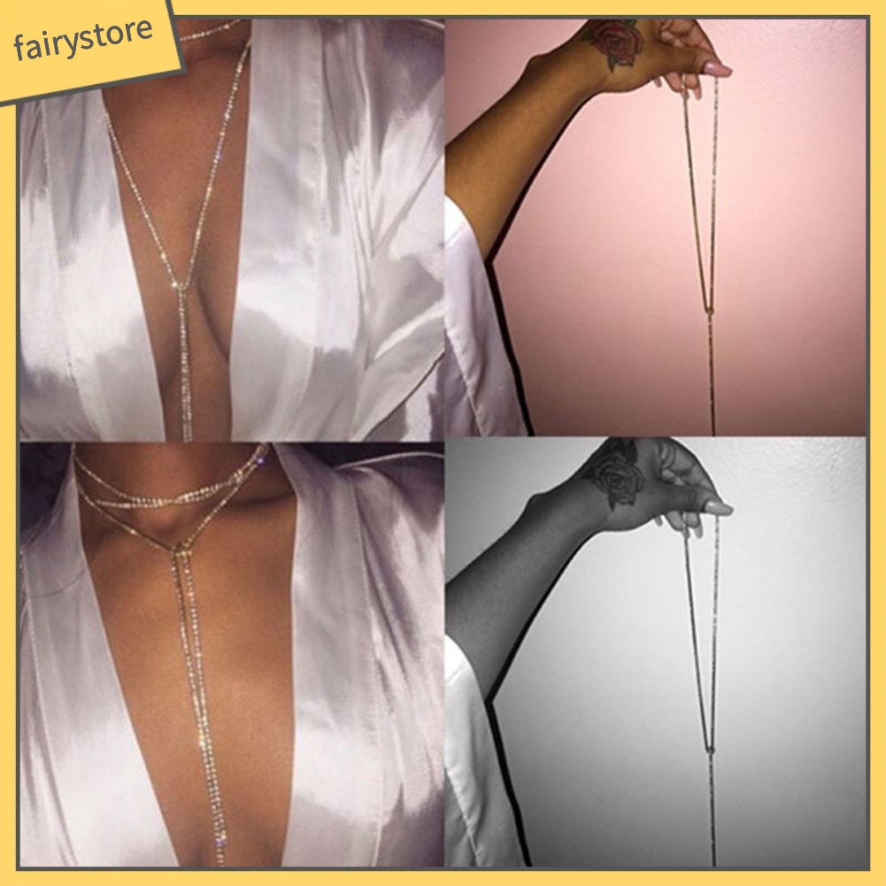 Vòng cổ choker dài cho nữ có đính đá lấp lánh thời trang