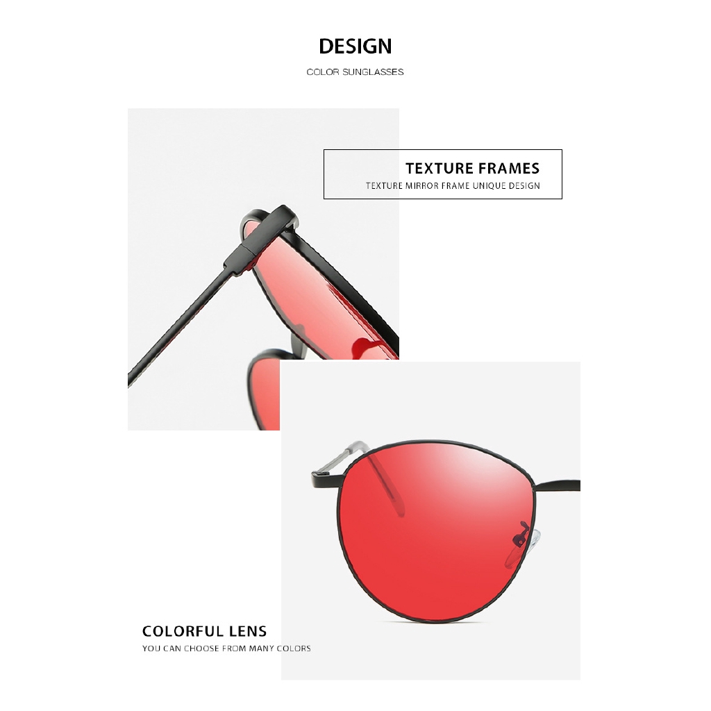 Kính mát Thời trang kim loại trùm đầu cho nam và nữ