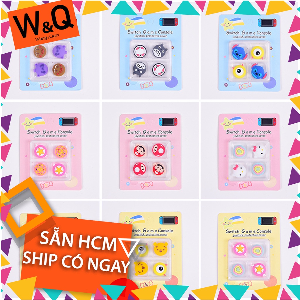 [Sẵn VN] W&amp;Q Set 4 Nút Bọc Analog Joycon Tay Cầm Cho Máy Chơi Game Nintendo Switch / Switch Lite/ OLED  Nhiều Mẫu