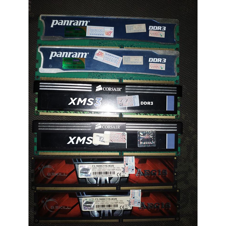 Ram 3 PC bus 1600 tản nhiệt. Bảo hành 01 tháng