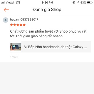 Ví Bóp Nhỏ handmade da thật Galaxy Store GVM02 (Xanh Navy)