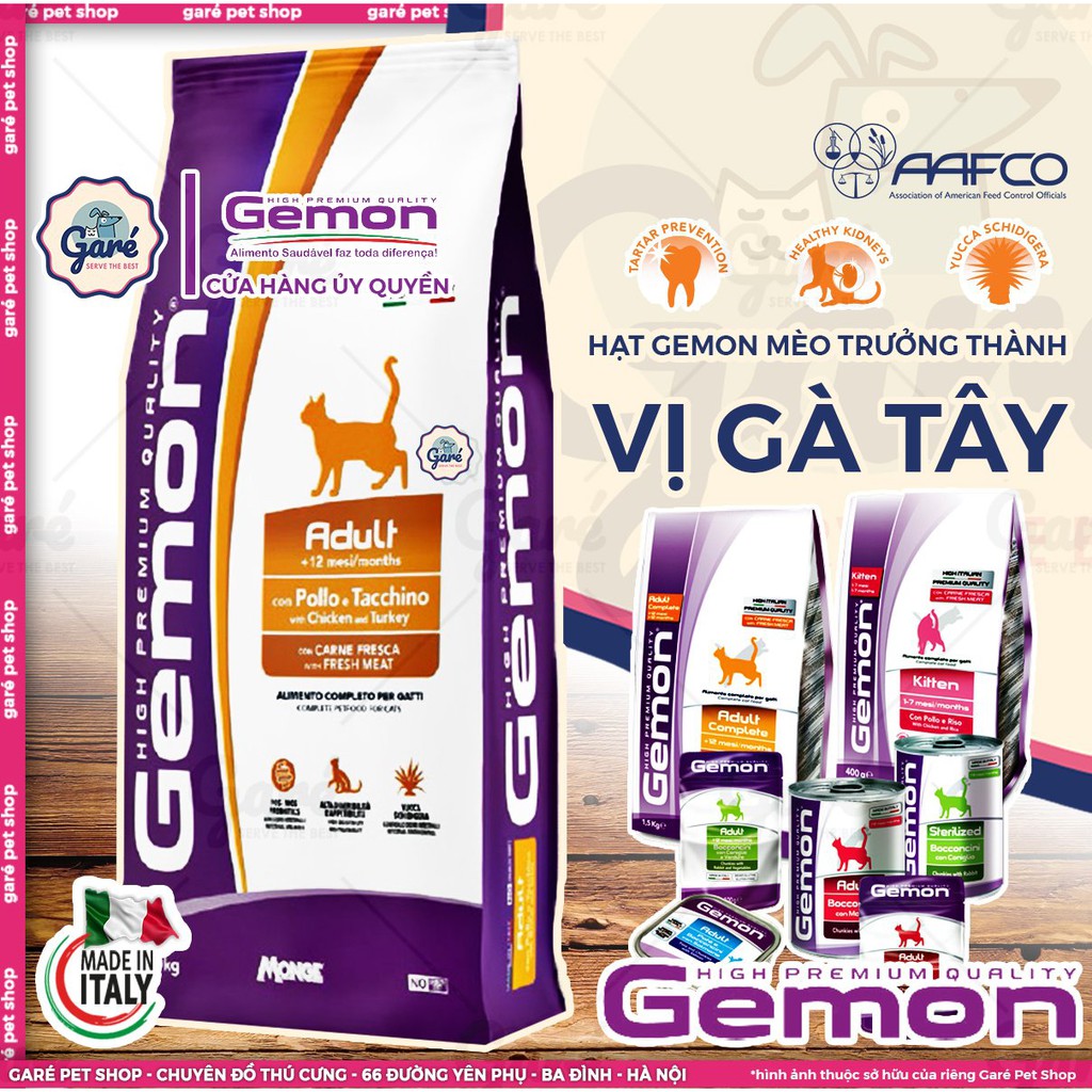 400gr - Hạt Gemon cao cấp dành cho Mèo nhập khẩu từ Ý - High Quality Kitten Cat Food - Made in Italia Garé Pet Shop