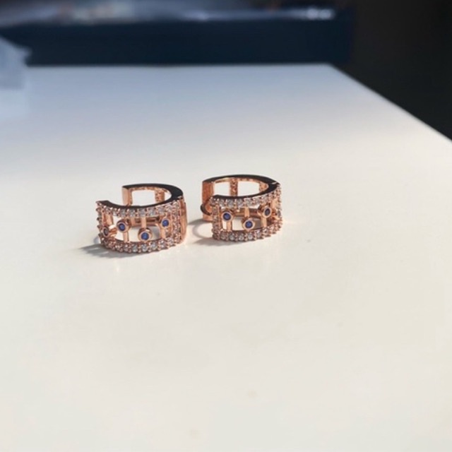 Hoa tai, bông tai hàn quốc, đá xanh xinh