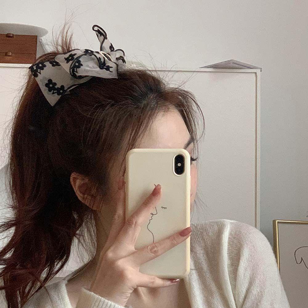 Kẹp Tóc Càng Cua Vải Lưới Đính Hoa Ngọt Ngào Thanh Lịch Cho Nữ|Giá Đỡ Buộc Tóc Đuôi Ngựa Tiện Dụng