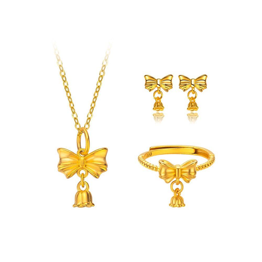 Vòng cổ Mặt Hoa Dễ Thương Thanh Lịch Cho Nữ|Khuyên Tai Dạng Vòng Hở Đính Nơ Nhiều Màu Sắc Có Thể Điều