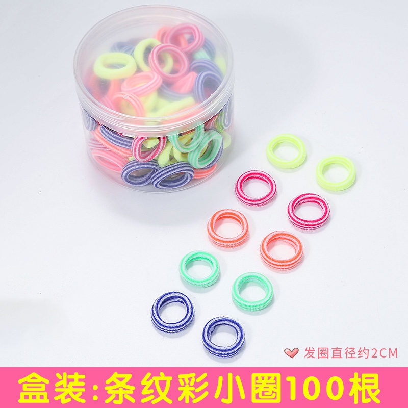 Dây Cột Tóc Co Giãn Cao Phong Cách Hàn Quốc Dễ Thương Kèm Hộp Đựng Cho Bé