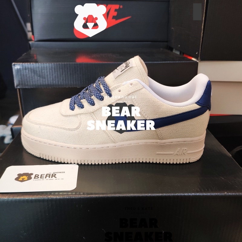 [Bear.sneaker] Giày AF1 Air Force 1 vải Canvas hàng SC.