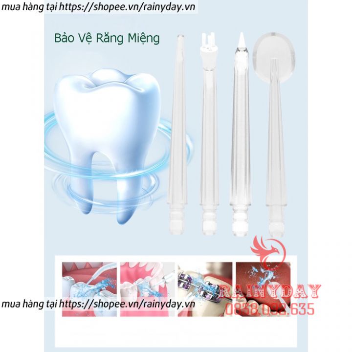 Máy tăm nước mini Oral Irrigator, tăm nước nha khoa cầm tay du lịch vệ sinh răng miệng gia đình giá rẻ