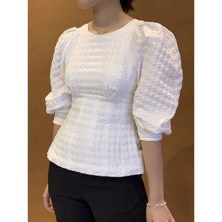 D.CHIC 1811570-ÁO CHIẾT EO TAY PHỐI NGẮT CHÂN NGỰC