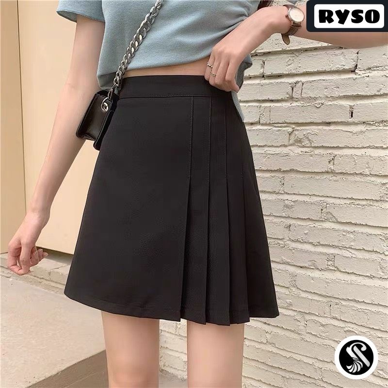 Chân váy xếp li chữ A xếp li dáng ngắn phong cách Hàn Quốc trẻ trung