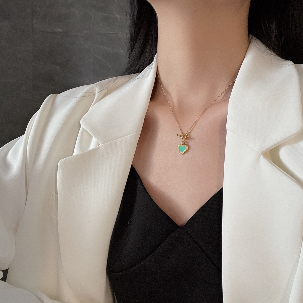 Dây Chuyền Thép Titan Mặt Trái Tim Thời Trang