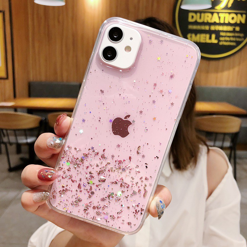 Ốp điện thoại mềm họa tiết kim tuyến lấp lánh cho IPhone 12 Pro Max 11 SE 2020 6s plus 7 8 plus X XR XS MAX | BigBuy360 - bigbuy360.vn