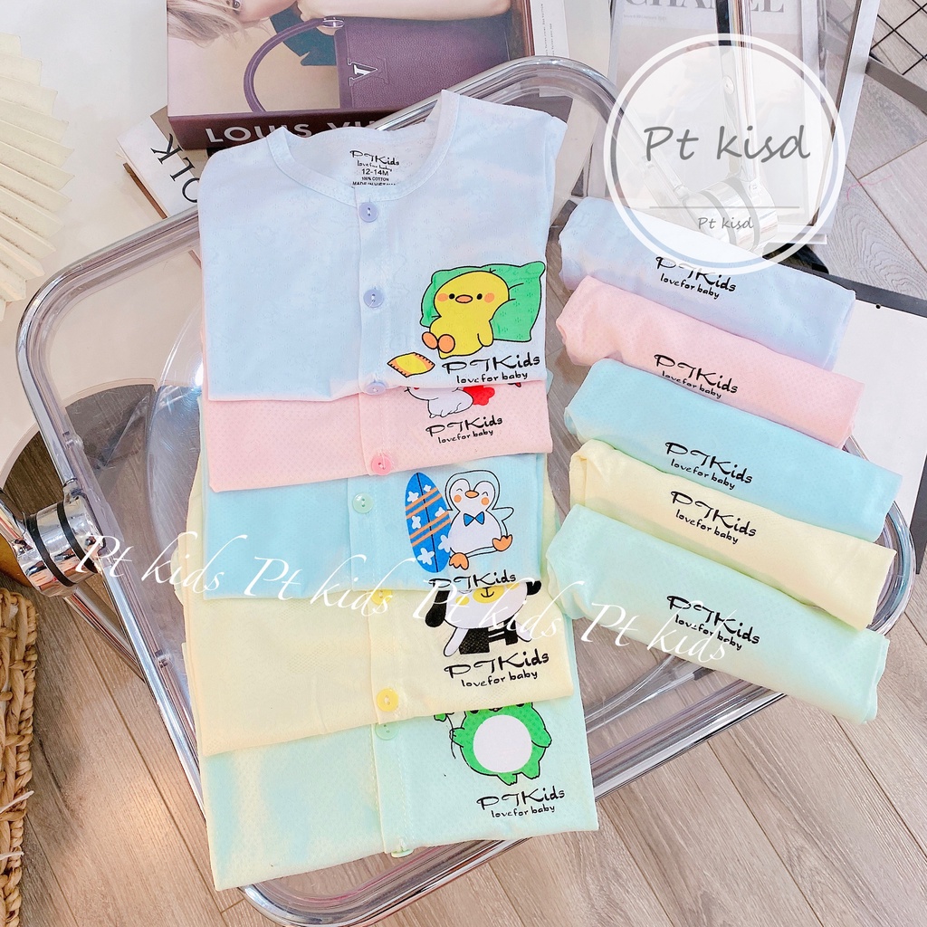 BỘ QUẦN ÁO CỘC SƠ SINH VẢI COTTON THÔNG HƠI XỊN XÒ THOÁNG MÁT MỀM MỊN CHO BÉ