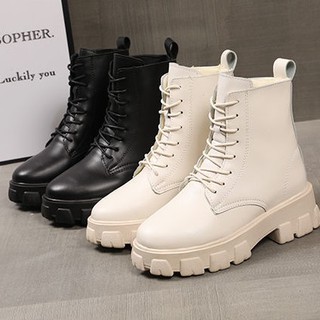 Bốt Nữ Dáng Dr.Martins Cao Cổ Da Cao Cấp G34
