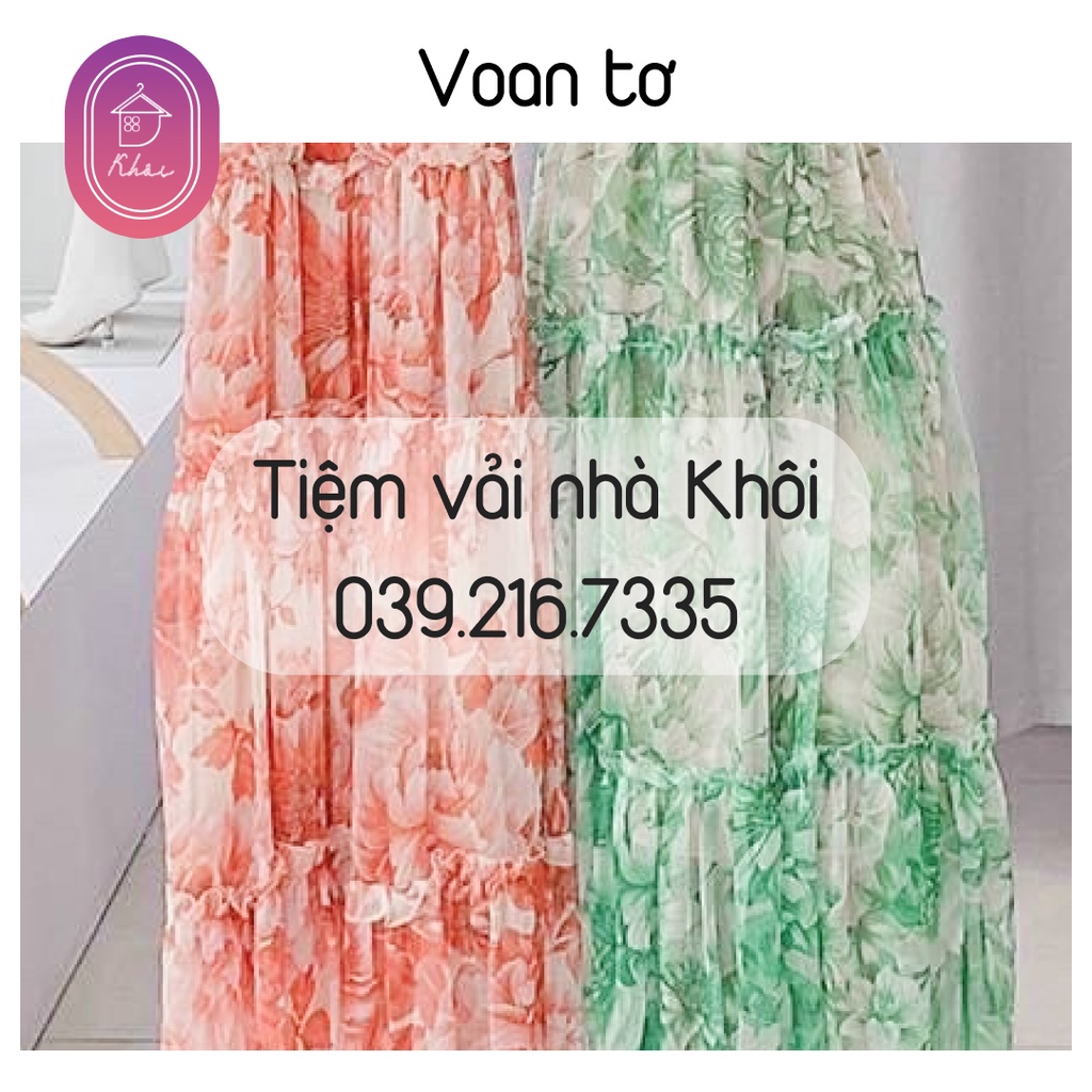 Voan tơ cap cấp, chuyên dùng may đầm thời trang, váy chất mát cực đẹp