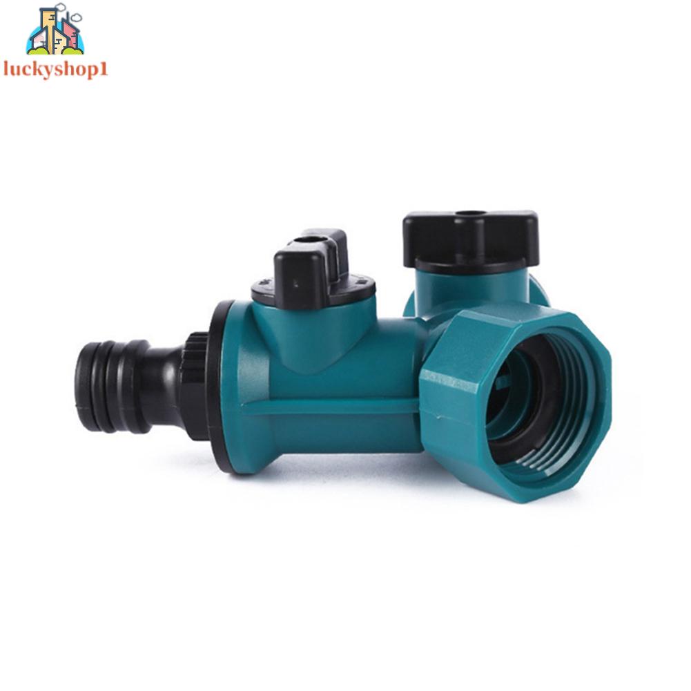 ❤❤❤(Hot products for family life)2 Way Garden Hose Pipe Splitter Connector Adaptor For Tap Green Home Patio
