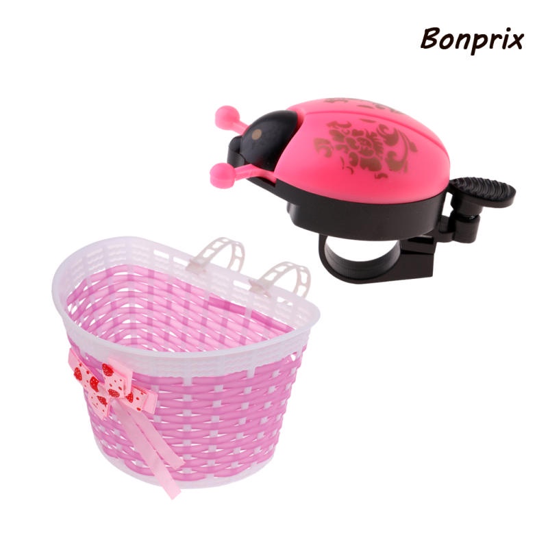 Giỏ Trước + Sau Xe Đạp / Mua Sắm Hình Bọ Rùa / Chuông Cho Bé Gái