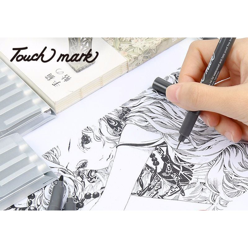 Bút Line Đi Nét Chuyên Nghiệp Kháng Nước Touch Mark Chính Hãng