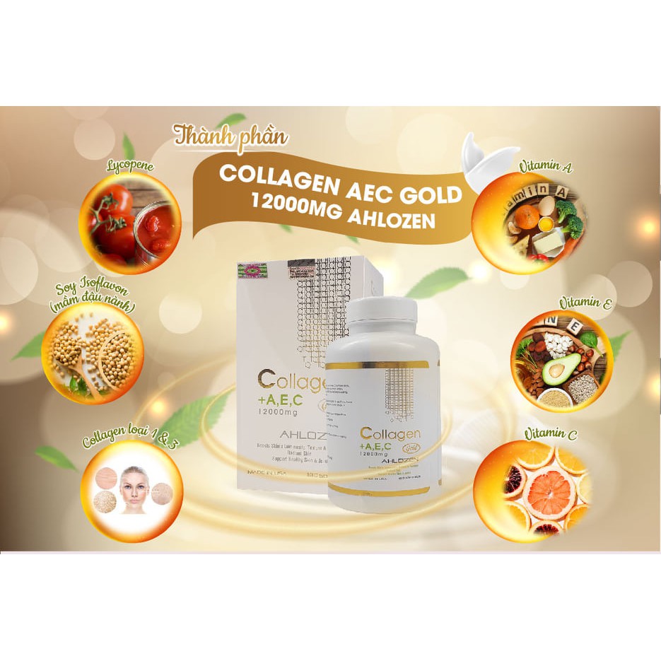 Viên uống Collagen AEC Ahlozen Gold