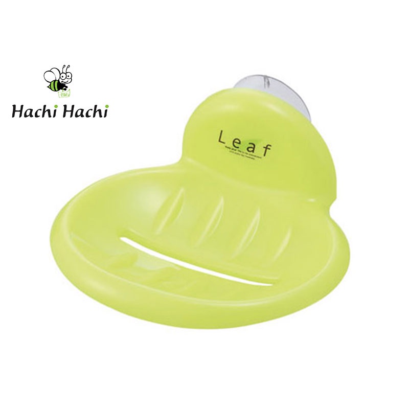 KHAY ĐỰNG XÀ BÔNG NHẬT BẢN INOMATA LEAF KÈM MÓC HÍT, XANH LÁ 14 X 12.7 X 7.3CM - HACHI HACHI JAPAN SHOP